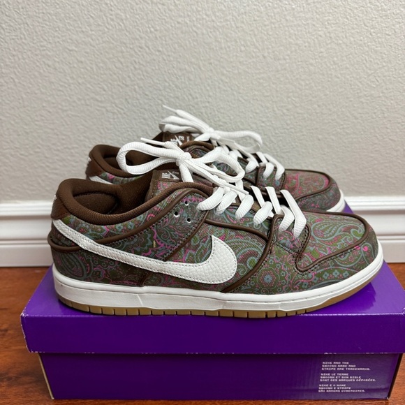 Nike SB Dunk Low Pro Paisley Brown Size 10.5 - Picture 1 of 8